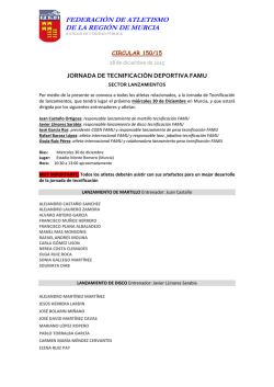 sector lanzamientos - Federaci&oacute;n de Atletismo de Murcia (FAMU)