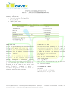 Descargar ficha t&eacute;cnica - Productos de aseo y limpieza
