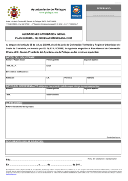 Formulario Alegaciones - Ayuntamiento de Pi&eacute;lagos