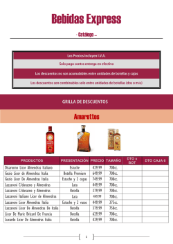 Cat&aacute;logo - Bebidas Express 123