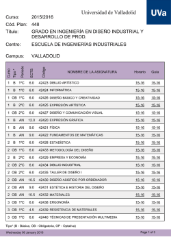 Asignaturas - Universidad de Valladolid