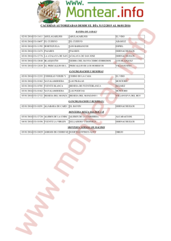 Monter&iacute;as autorizadas