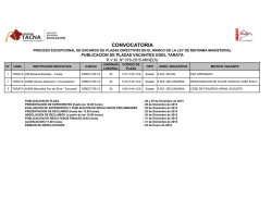 publicaci&oacute;n de plazas vacantes ugel tarata