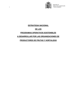 Estrategia Nacional de los Programas Operativos Sostenibles