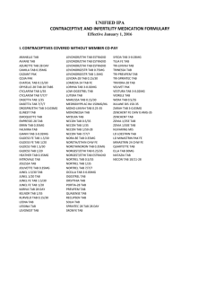 unified ipa contraceptive and infertility medication