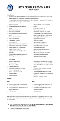 LISTA DE &Uacute;TILES ESCOLARES