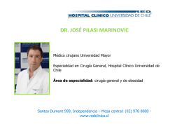 DR. JOS&Eacute; PILASI MARINOVIC - Hospital Cl&iacute;nico de la Universidad