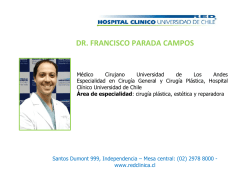 DR. FRANCISCO PARADA CAMPOS - Hospital Cl&iacute;nico de la