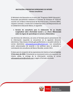 INVITACI&Oacute;N A PRESENTAR EXPRESIONES DE INTER&Eacute;S Firmas