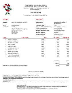 pasteleria bodon, sa de cv pbo-890718