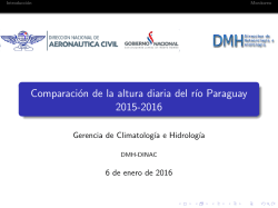 altura diaria del Rio Paraguay