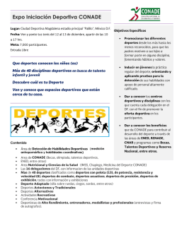 Expo Iniciaci&oacute;n Deportiva CONADE