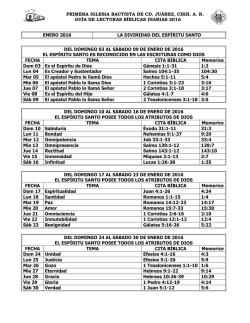 Calendario de Lecturas