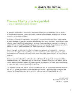 Thomas Piketty y la desigualdad - Heinrich-B&ouml;ll