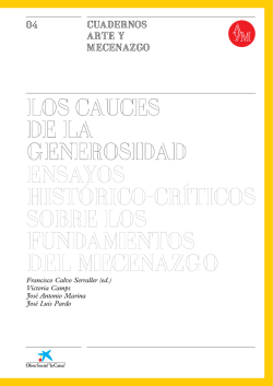 Los cauces de la generosidad - Fundaci&oacute;n Arte y Mecenazgo