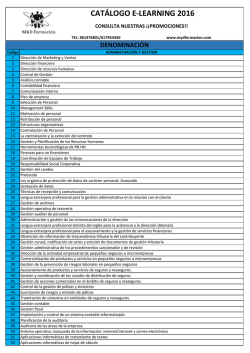 CAT&Aacute;LOGO E-LEARNING 2016