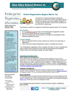 Online Registration Begins March 1st.