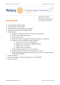 Ver Orden del d&iacute;a. - Club San Miguel Chapultepec