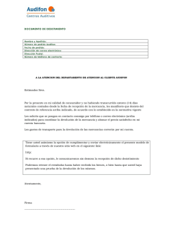 Documento de desestimiento