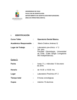 Descargar PROGRAMA del Curso-Taller Operatoria Dental B&aacute;sica