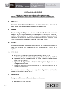 Directiva N&ordm; 012-2016