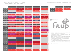 HORARIO DE ACTIVIDADES
