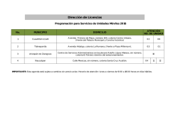 Agenda de Unidades M&oacute;viles