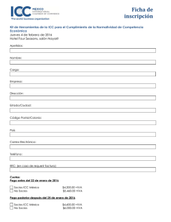 Formato de Inscripci&oacute;n