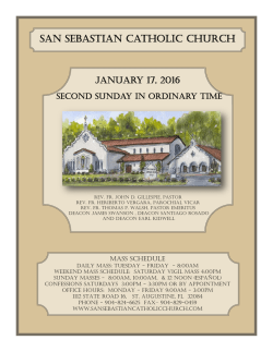 Second Sunday in Ordinary Time - San Sebastian Catholic Church