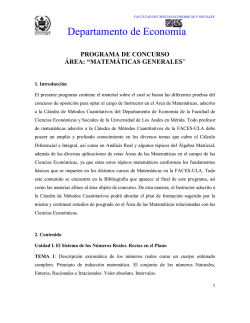 matem&aacute;ticas generales - Universidad de Los Andes
