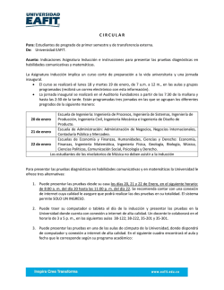 Indicaciones ​asignatura inducci&oacute;n