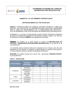 Adenda No. 4 A los T&eacute;rminos Contractuales