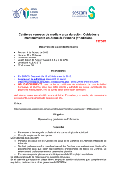 Cat&eacute;teres venosos de media y larga duraci&oacute;n