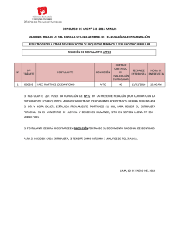 Resultados Evaluaci&oacute;n Hoja de Vida y CV Documentado