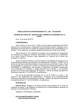 RESOLUCI&Oacute;N DE SUPERINTENDENCIA N.&deg; 004