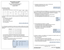 DEPARTAMENTO DE QU&Iacute;MICA SERIE DE EJERCICIOS Tema 2