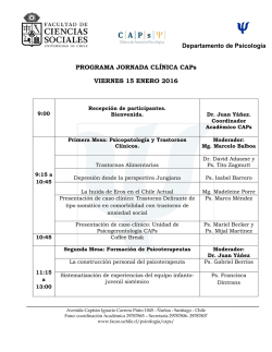 Programa Jornadas CAPs 2016