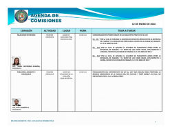 AGENDA DE COMISIONES - Asamblea Nacional de Panam&aacute;