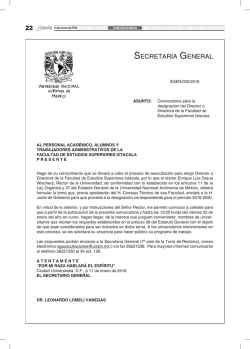 convocatoria para la fes iztacala