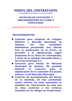 perfil del contratante - Ayuntamiento de Santa Cruz de La Palma