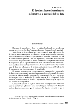 El derecho a la autodeterminaci&oacute;n informativa y la acci&oacute;n de