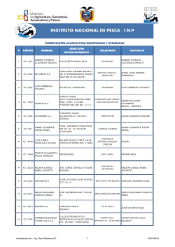 Comerciantes (Acuacultura) - Instituto Nacional de Pesca