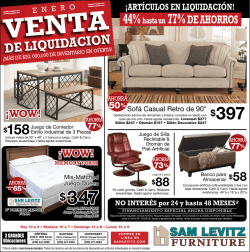 DE LIQUIDACION - Sam Levitz Furniture