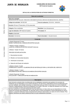 CONSEJER&Iacute;A DE EDUCACI&Oacute;N - CEP de Alcal&aacute; de Guada&iacute;ra