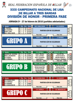 resumen provisional de la Jornada 5