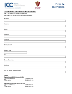 Formato de Inscripci&oacute;n