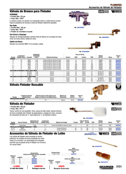 V&aacute;lvula de Bronce para Flotador V&aacute;lvula de Flotador V&aacute;lvula