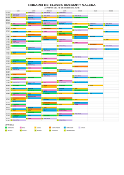 Horario de clases en Gimnasio en Castell&oacute;n