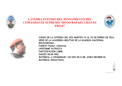 c&aacute;tedra estudio del pensamiento del comandante supremo &ldquo;hugo