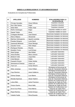 ANEXO A LA RESOLUCION N&ordm; 171-2015-SINEACE/CDAH